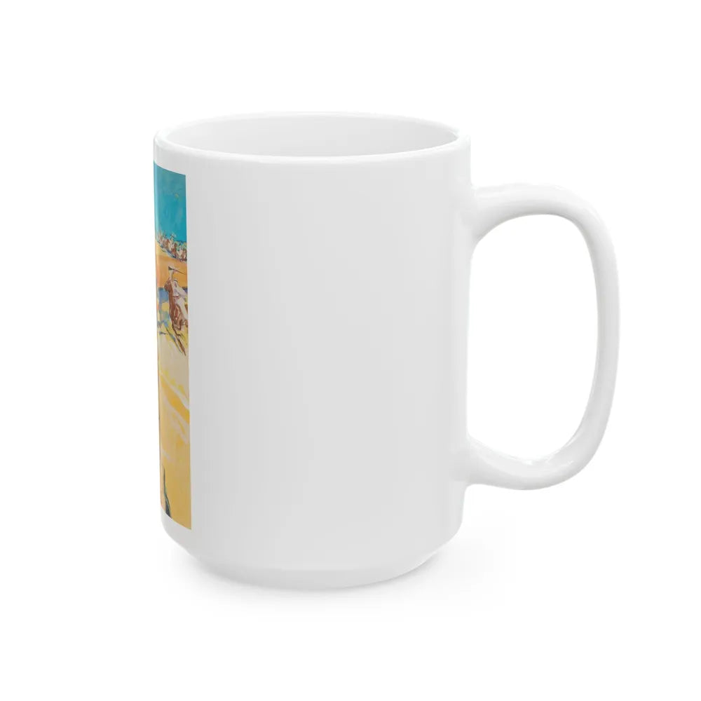 Foreign Territory, movie poster preliminary art - White Coffee Mug-Go Mug Yourself