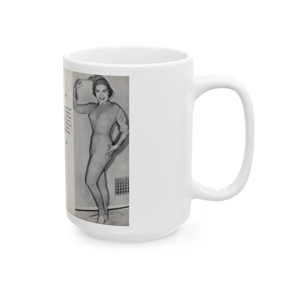 Terry Moore #461 - 66 PHOTOGRAPHS OF Terry MOORE U.K. Pocket Mag. Pages 52 & 53 (Vintage Female Icon) White Coffee Mug-Go Mug Yourself