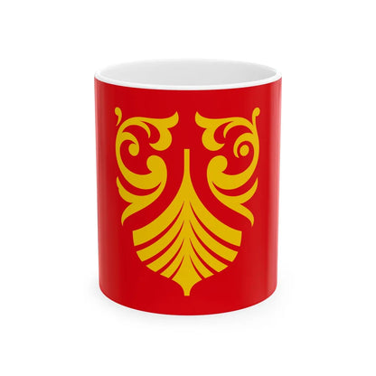 Flag of Vestfold og Telemark Norway - White Coffee Mug-11oz-Go Mug Yourself