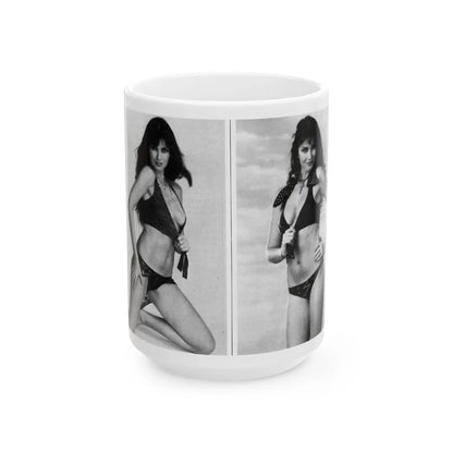 Caroline Munro #219 (Vintage Female Icon) White Coffee Mug-15oz-Go Mug Yourself