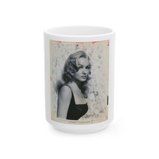 Julie Newmar #507 (Vintage Female Icon) White Coffee Mug-15oz-Go Mug Yourself