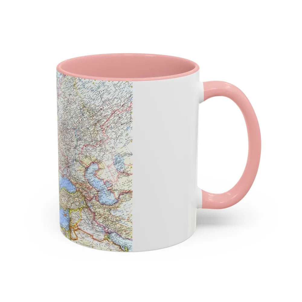 Europe (1962) (Map) Accent Coffee Mug-Go Mug Yourself