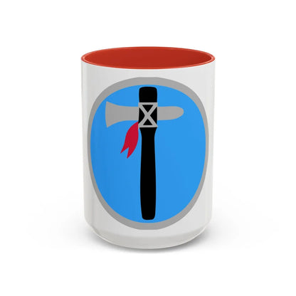 XIX Corps 1 (U.S. Army) Accent Coffee Mug-15oz-Red-Go Mug Yourself