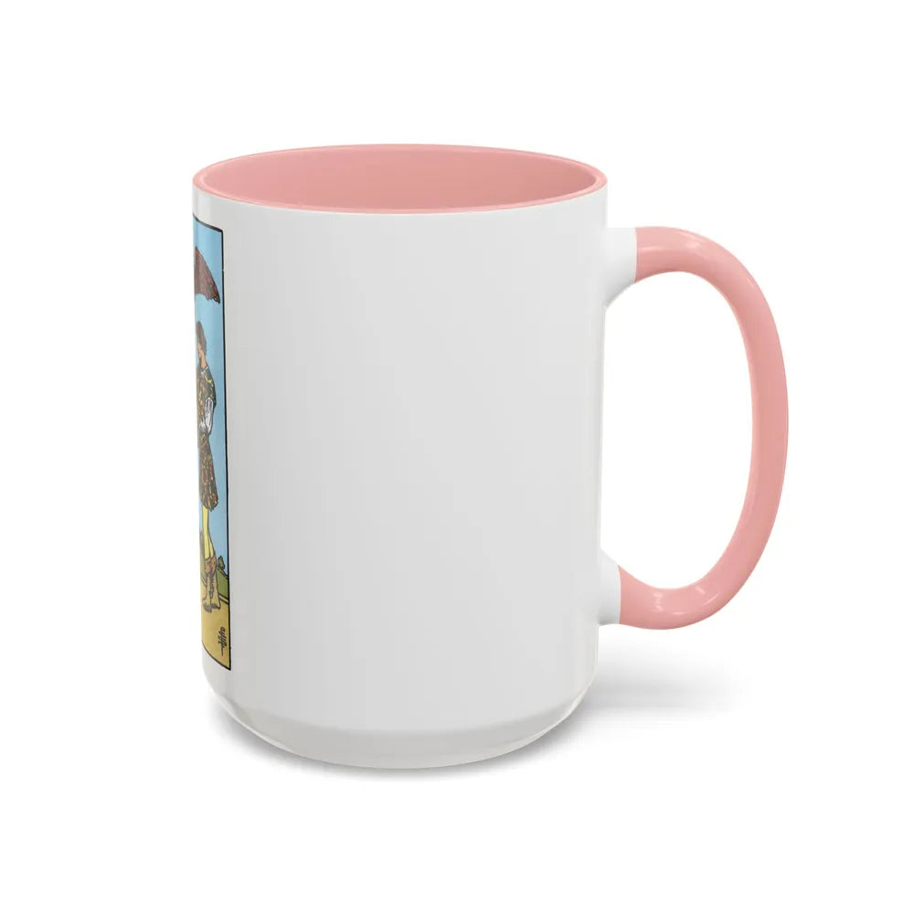 The 2 of Cups (Tarot Card) Accent Coffee Mug-Go Mug Yourself