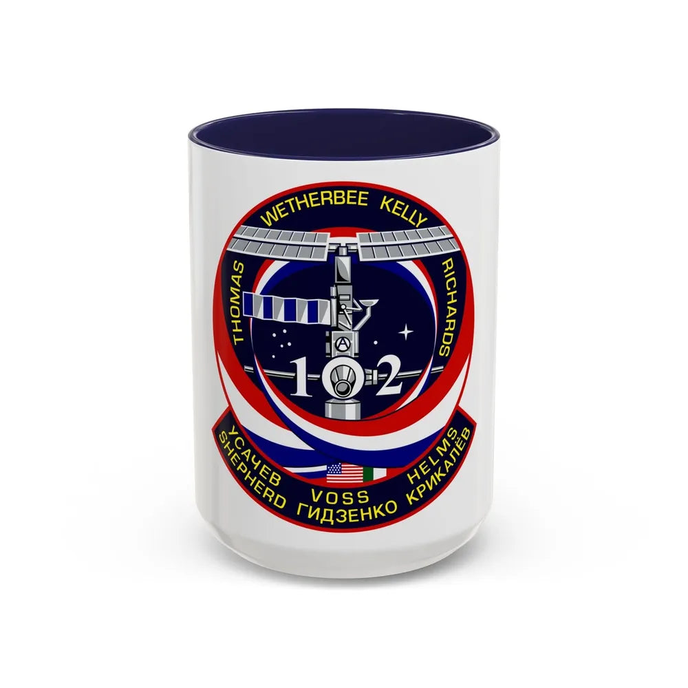 STS 102 (NASA) Accent Coffee Mug-15oz-Navy-Go Mug Yourself