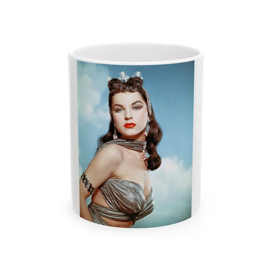 Debra Paget #421 - 8x10 Color Glamour Promo Photo Re-Print for ''Princess Of The Nile'' '54 1 (Vintage Female Icon) White Coffee Mug-11oz-Go Mug Yourself