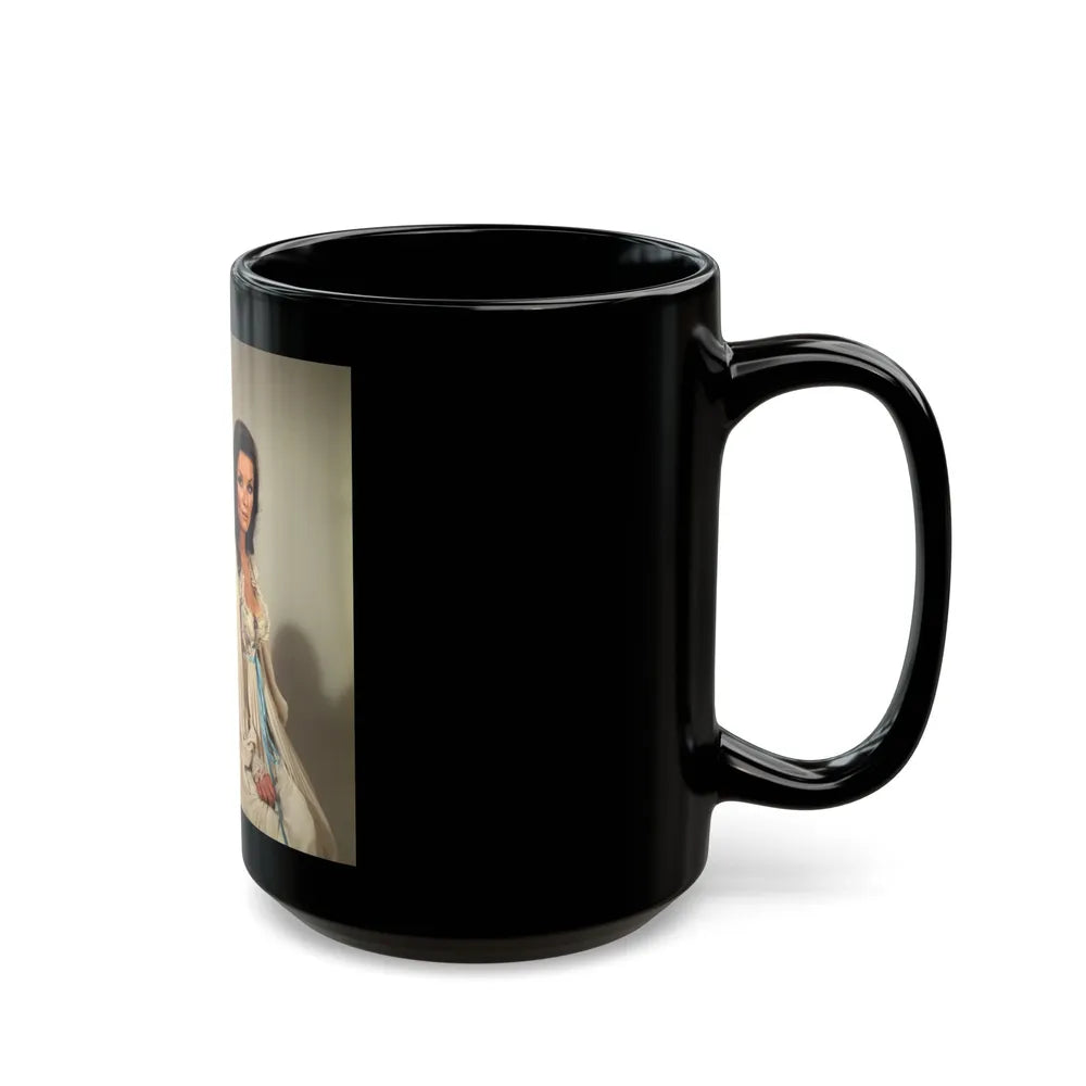 Veronica Carlson #101 with, Hammer Actress Kate O'Mara (Vintage Female Icon) Black Coffee Mug-Go Mug Yourself