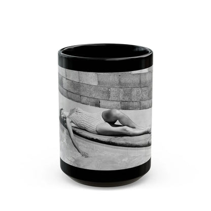 Janet Munro #10 (Vintage Female Icon) Black Coffee Mug-15oz-Go Mug Yourself