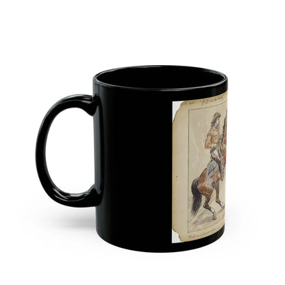 Buffalo Bill on the Trail - Black Coffee Mug-Go Mug Yourself