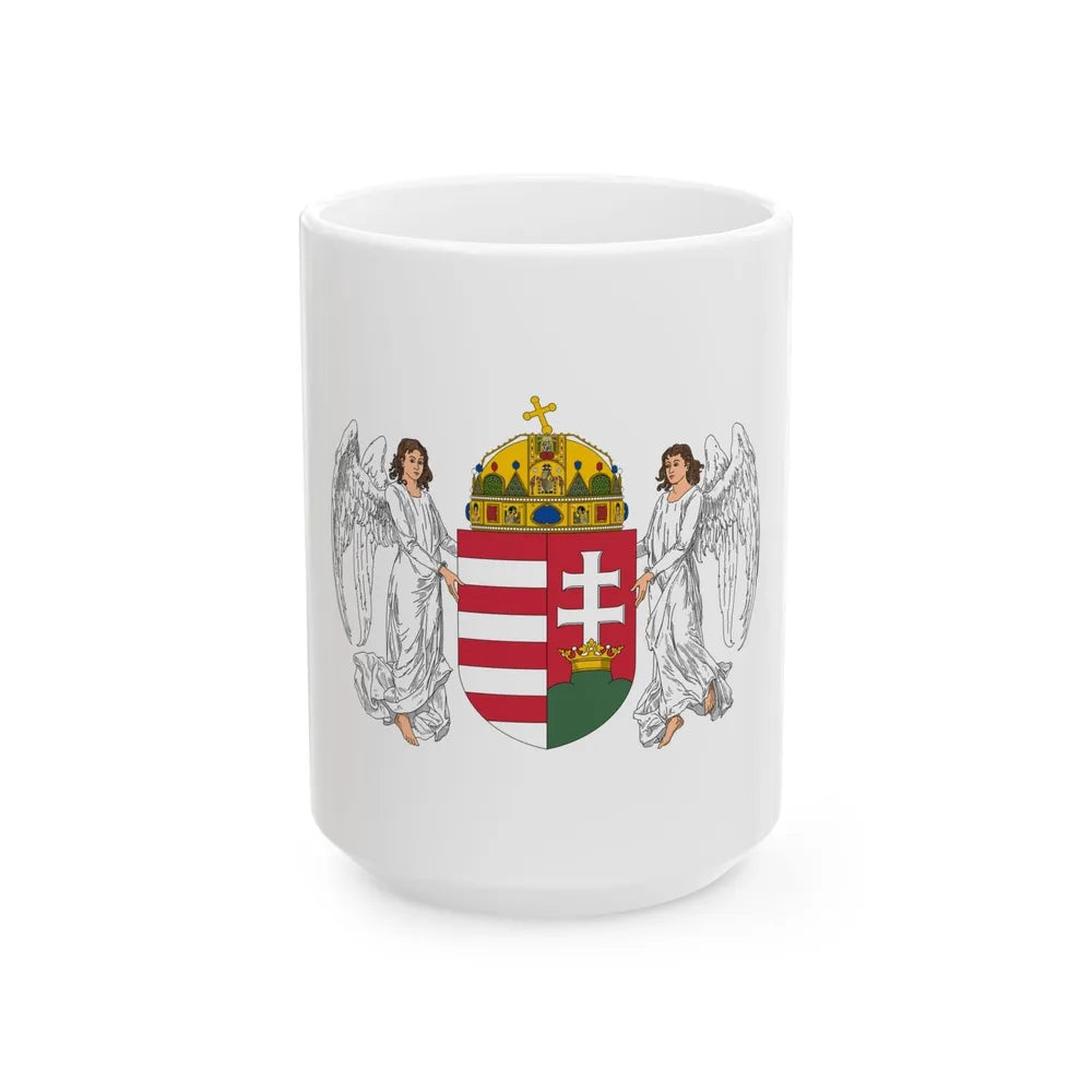 Coat of arms of Hungary (1896-1915) - White Coffee Mug-15oz-Go Mug Yourself