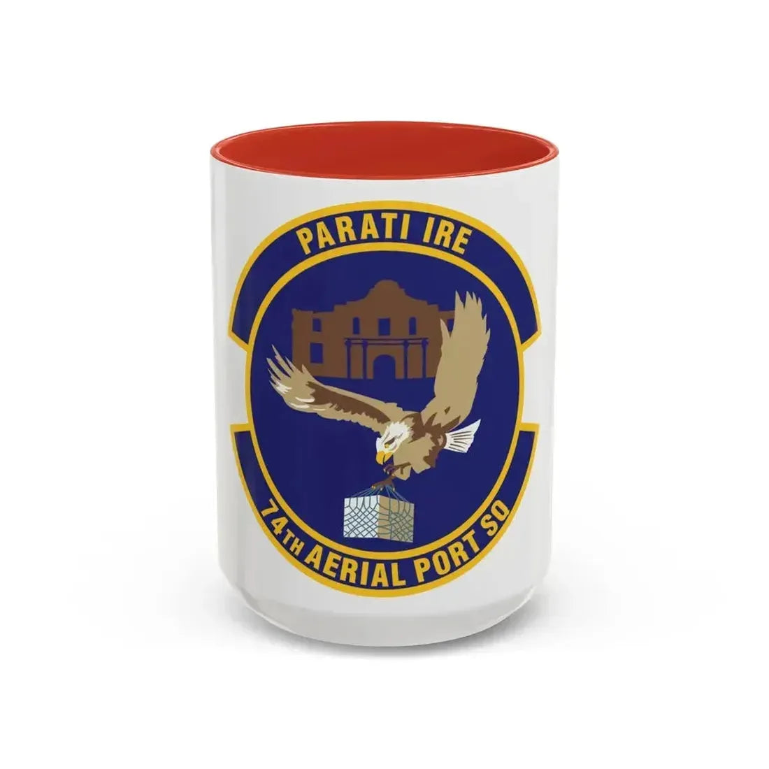 74th Aerial Port Squadron (U.S. Air Force) Accent Coffee Mug 15oz Red - Go Mug Yourself