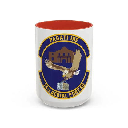 74th Aerial Port Squadron (U.S. Air Force) Accent Coffee Mug 15oz Red - Go Mug Yourself