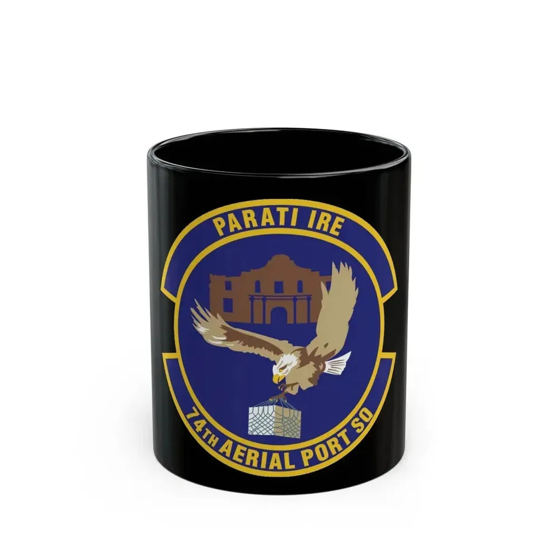 74th Aerial Port Squadron (U.S. Air Force) Black Coffee Mug - Go Mug Yourself