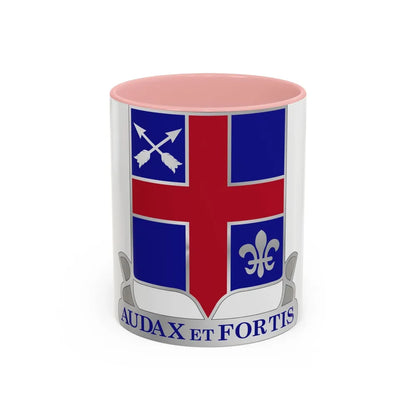 74th Infantry Regiment (U.S. Army) Accent Coffee Mug-11oz-Pink-Go Mug Yourself