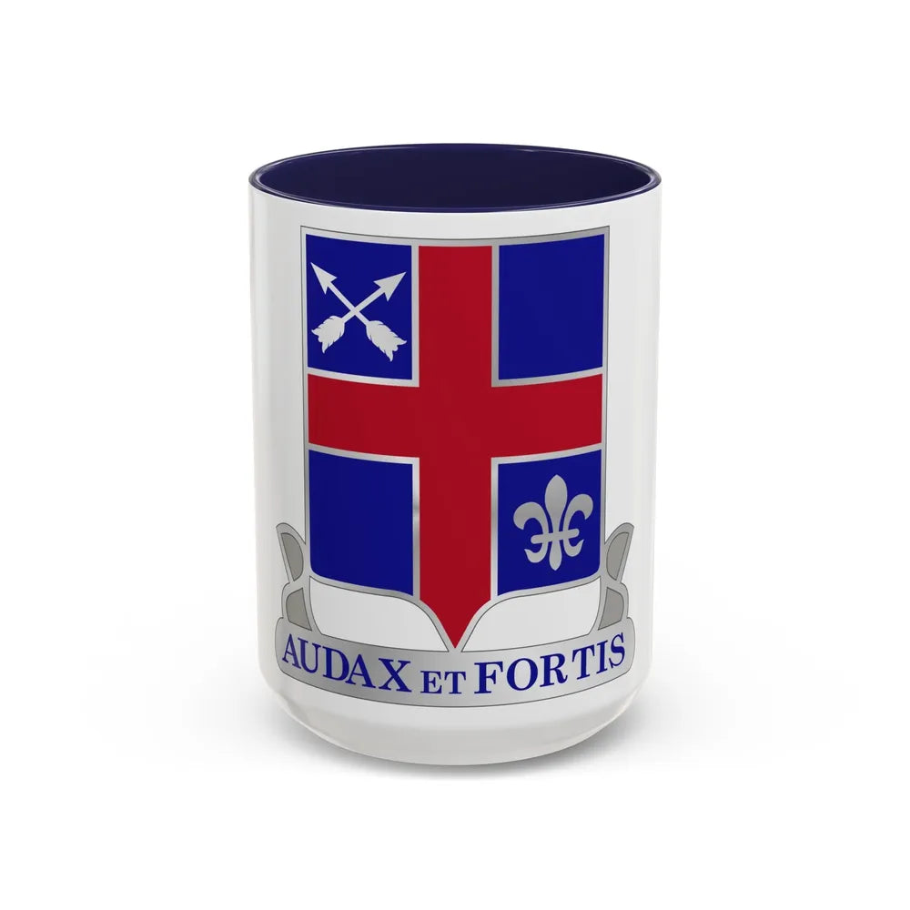 74th Infantry Regiment (U.S. Army) Accent Coffee Mug-15oz-Navy-Go Mug Yourself