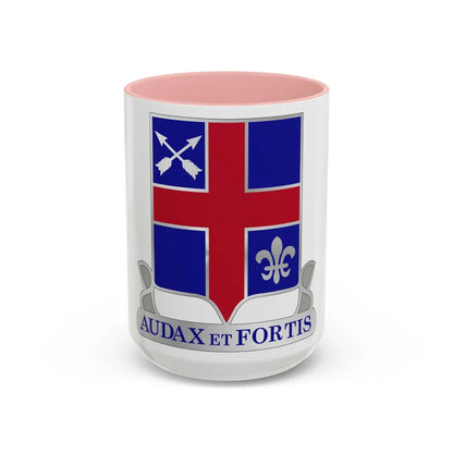 74th Infantry Regiment (U.S. Army) Accent Coffee Mug-15oz-Pink-Go Mug Yourself