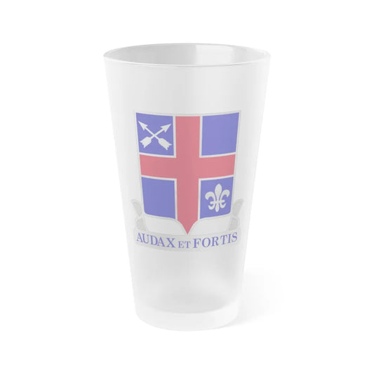 74th Infantry Regiment (U.S. Army) Frosted Pint Glass 16oz-Go Mug Yourself