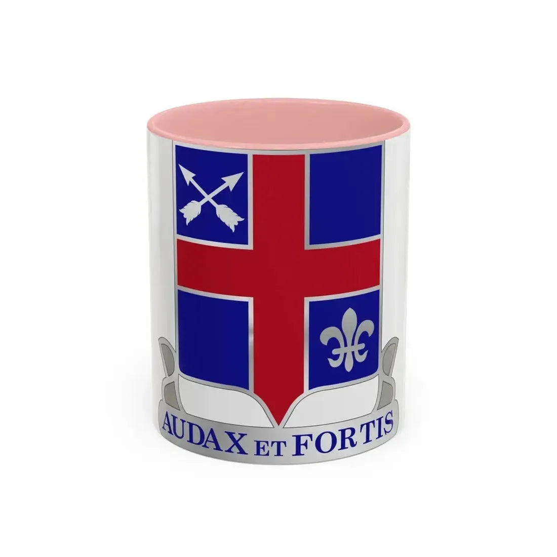74th Infantry Regiment (U.S. Army) Accent Coffee Mug 11oz Pink - Go Mug Yourself