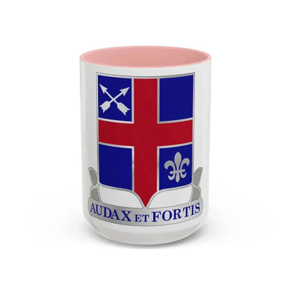 74th Infantry Regiment (U.S. Army) Accent Coffee Mug 15oz Pink - Go Mug Yourself