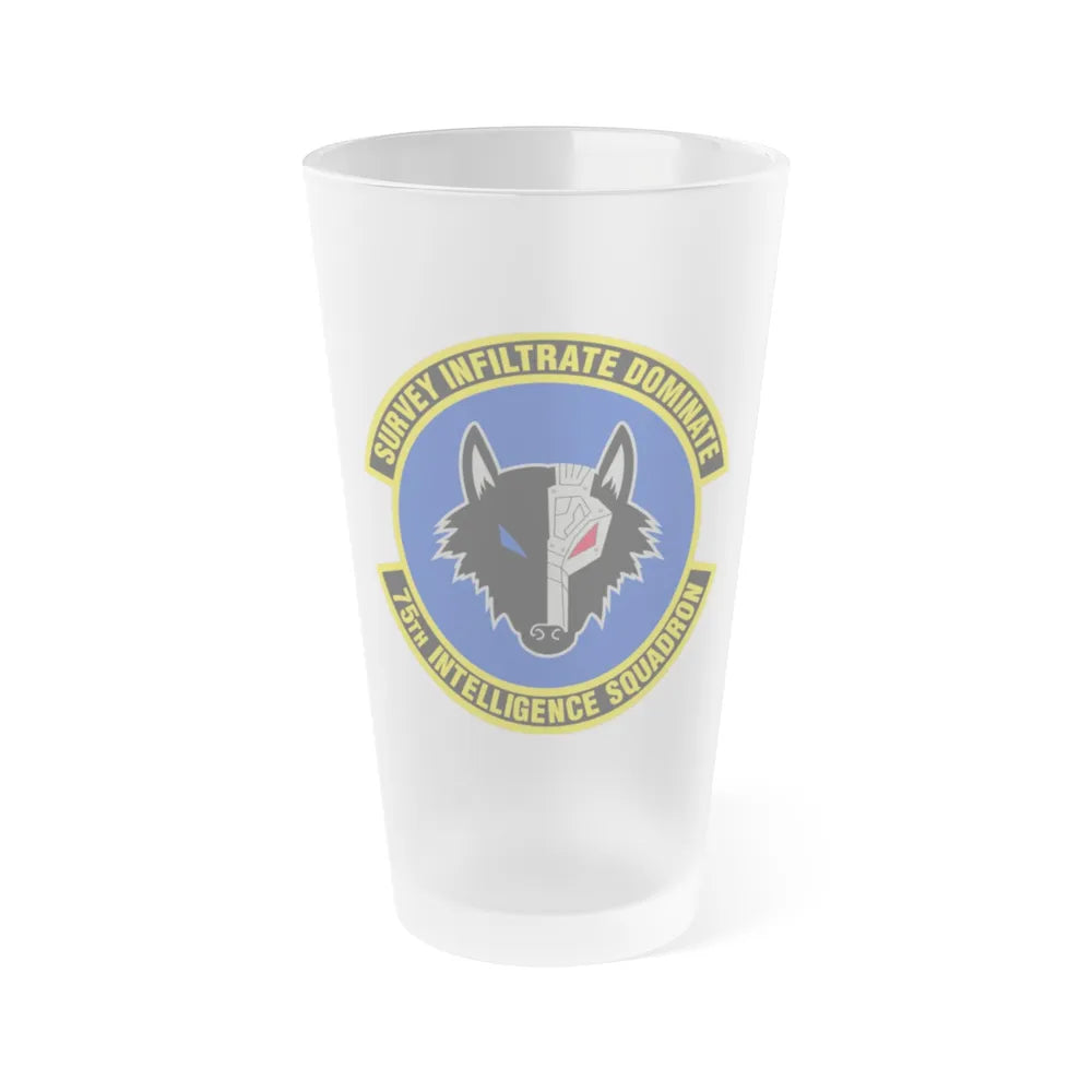 75 Intelligence Squadron ACC (U.S. Air Force) Frosted Pint Glass 16oz-16oz-Frosted-Go Mug Yourself