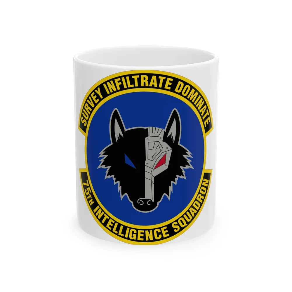 75 Intelligence Squadron ACC (U.S. Air Force) White Coffee Mug-11oz-Go Mug Yourself