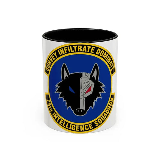 75 Intelligence Squadron ACC (U.S. Air Force) Accent Coffee Mug 11oz Black - Go Mug Yourself