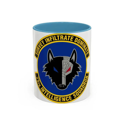 75 Intelligence Squadron ACC (U.S. Air Force) Accent Coffee Mug 11oz Light Blue - Go Mug Yourself