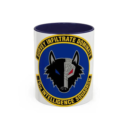 75 Intelligence Squadron ACC (U.S. Air Force) Accent Coffee Mug 11oz Navy - Go Mug Yourself