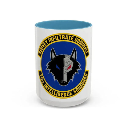 75 Intelligence Squadron ACC (U.S. Air Force) Accent Coffee Mug 15oz Light Blue - Go Mug Yourself