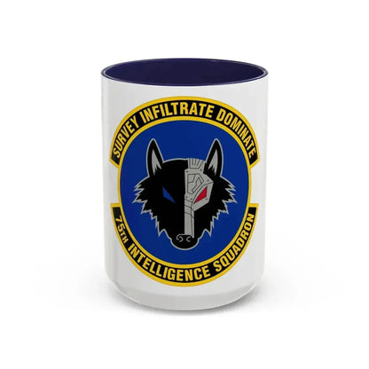 75 Intelligence Squadron ACC (U.S. Air Force) Accent Coffee Mug 15oz Navy - Go Mug Yourself