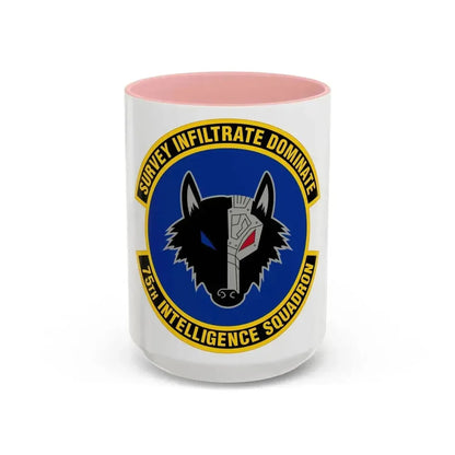 75 Intelligence Squadron ACC (U.S. Air Force) Accent Coffee Mug 15oz Pink - Go Mug Yourself