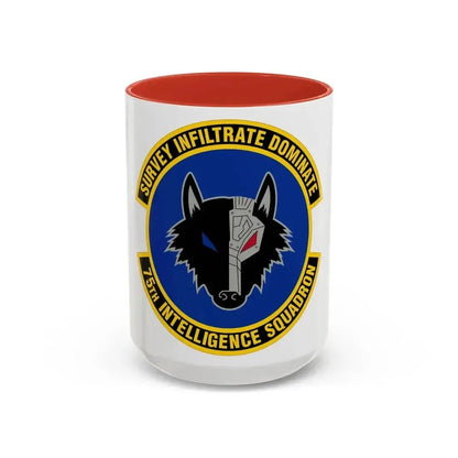 75 Intelligence Squadron ACC (U.S. Air Force) Accent Coffee Mug 15oz Red - Go Mug Yourself