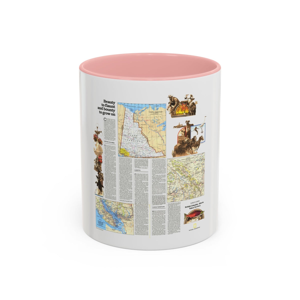Canada - British Columbia, Alberta & Yukon 2 (1978) (Map) Accent Coffee Mug