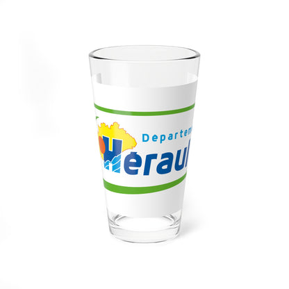 Flag of the Department of Herault (France) Pint Glass 16oz