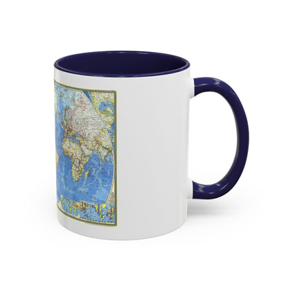 World Map (1970) (Map) Accent Coffee Mug