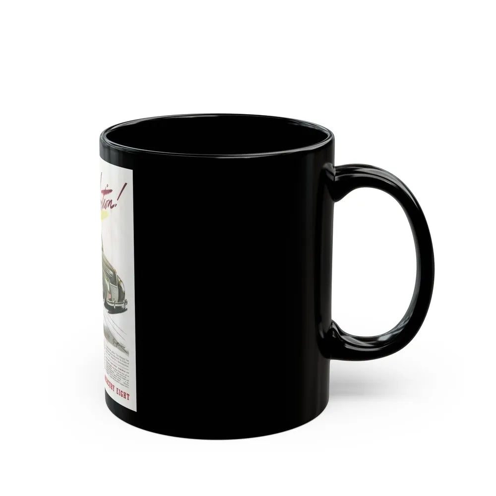 Ford Mercury advertisement, 1939 - Black Coffee Mug-Go Mug Yourself