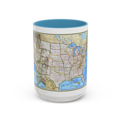 USA - The United States (1993) (Map) Accent Coffee Mug