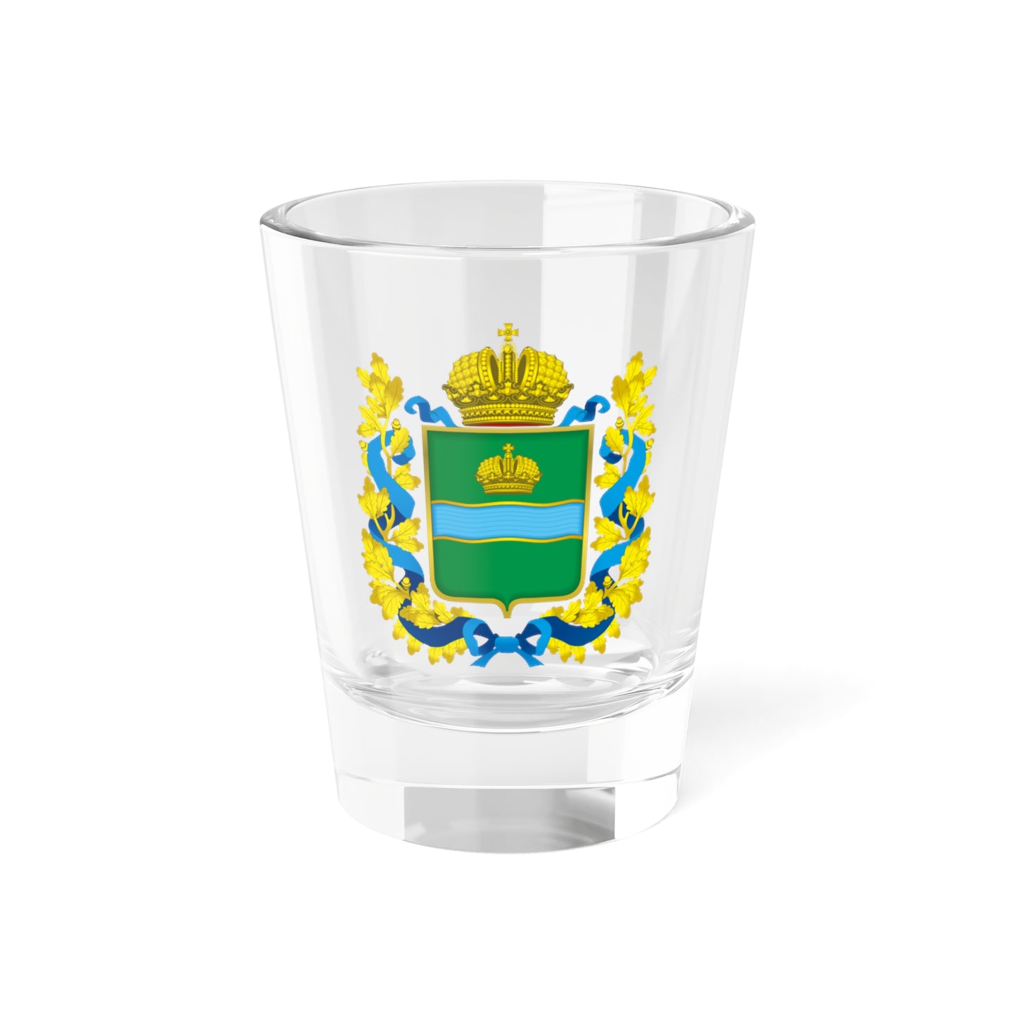 Coat of arms of Kaluga Oblast Latest version (Russia) (Coat of Arms) Shot Glass 1.5oz