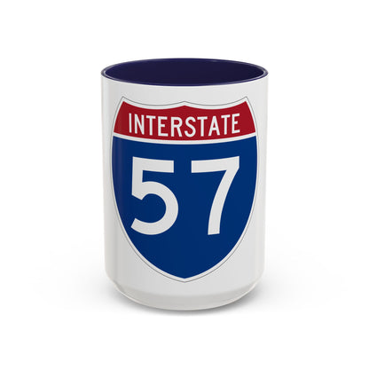 Interstate 57 (U.S. Highways) Accent Coffee Mug