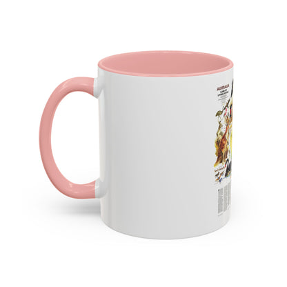 Australia- Land of Living Fossils (1979) (Map) Accent Coffee Mug