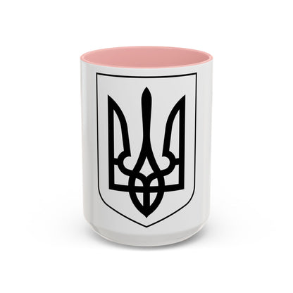 Lesser Coat of Arms of Ukraine 2 - Accent Coffee Mug