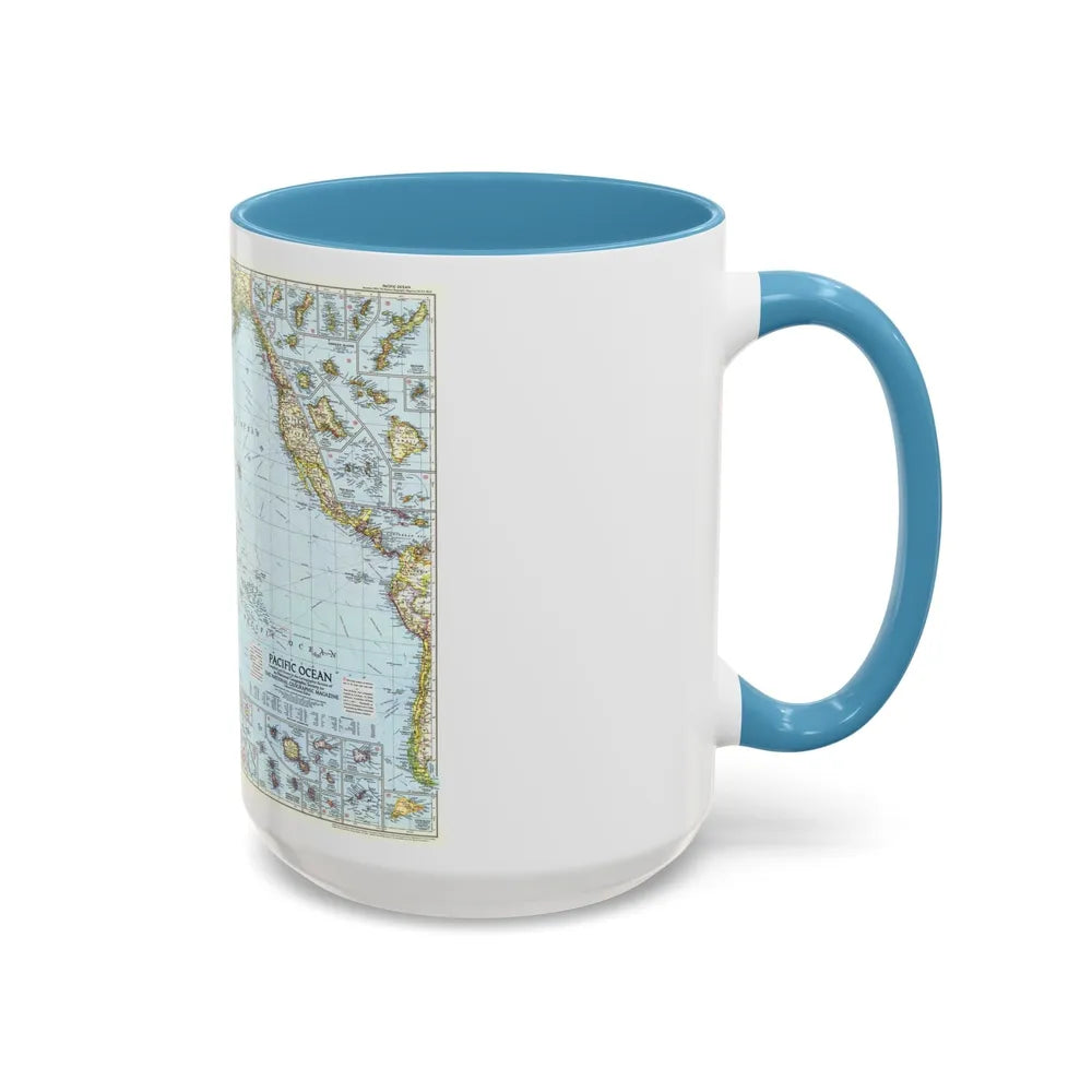 Pacific Ocean (1952) (Map) Accent Coffee Mug-Go Mug Yourself