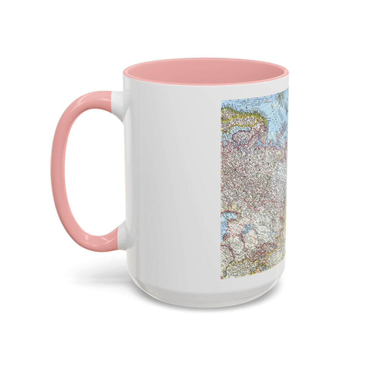 Russia - Eastern Soviet Union (1967) (Map) Accent Coffee Mug