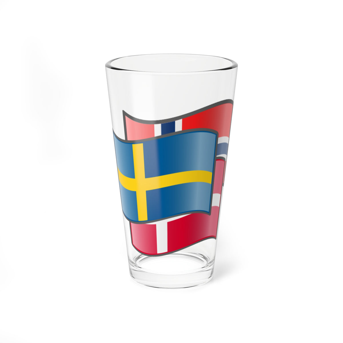 Scandinavia flags Sweden (Denmark) Pint Glass 16oz