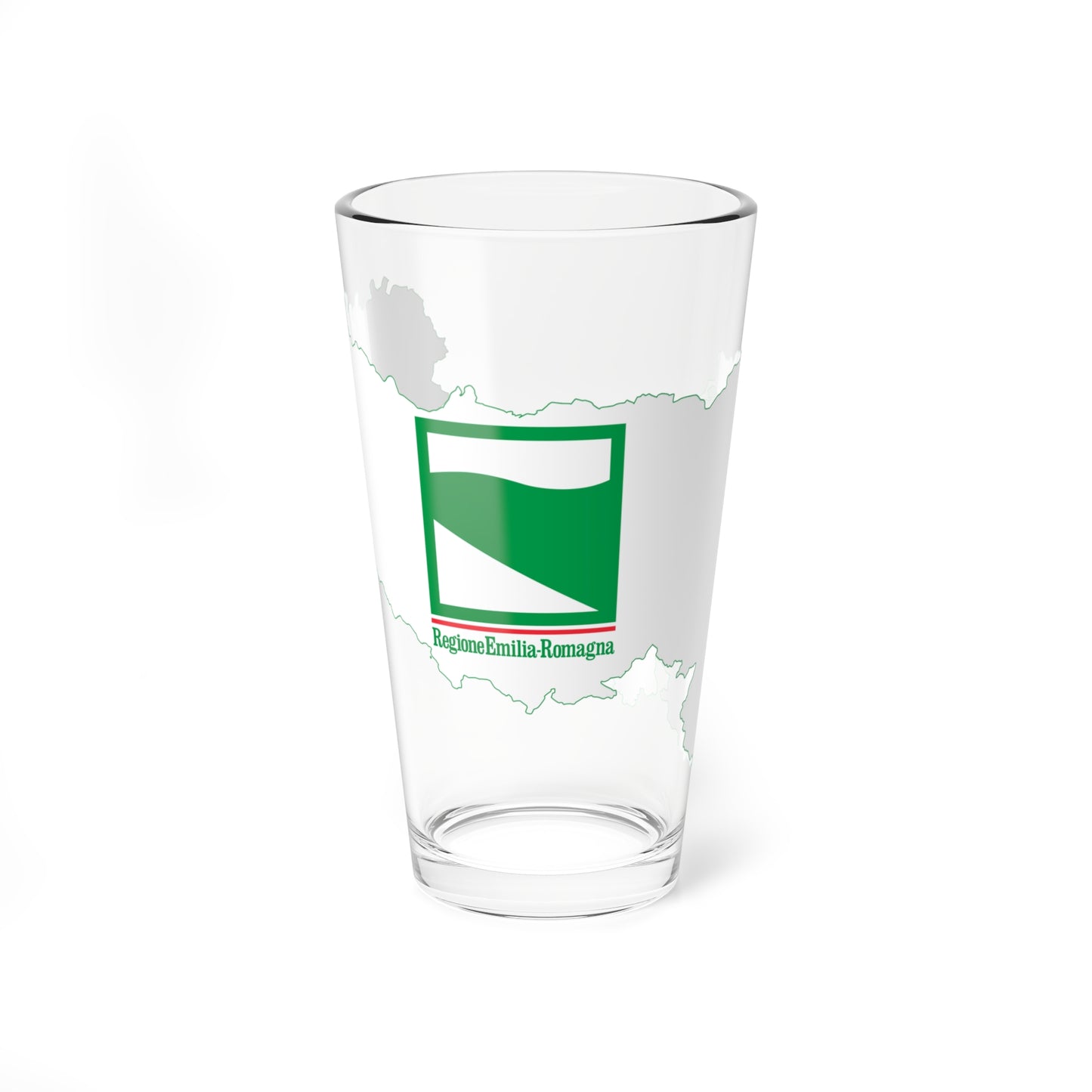 Flag map of Emilia-Romagna (Italy) Pint Glass 16oz