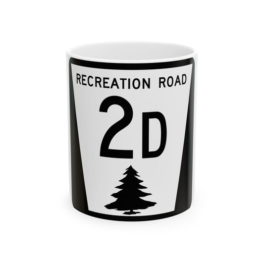 N REC 2D (Nebraska) (Road Sign) White Coffee Mug