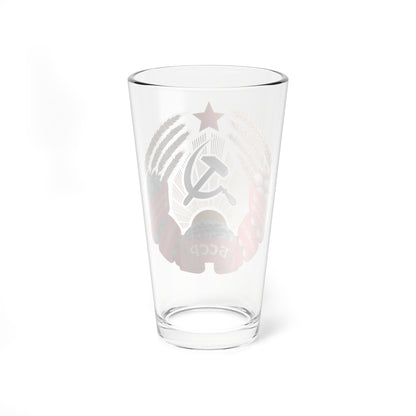 Emblem of the Byelorussian SSR 1958-1981 (Belarus) (Coat of Arms) Pint Glass 16oz