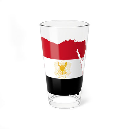Flag map of Egypt 1972-1984 (Egypt) Pint Glass 16oz