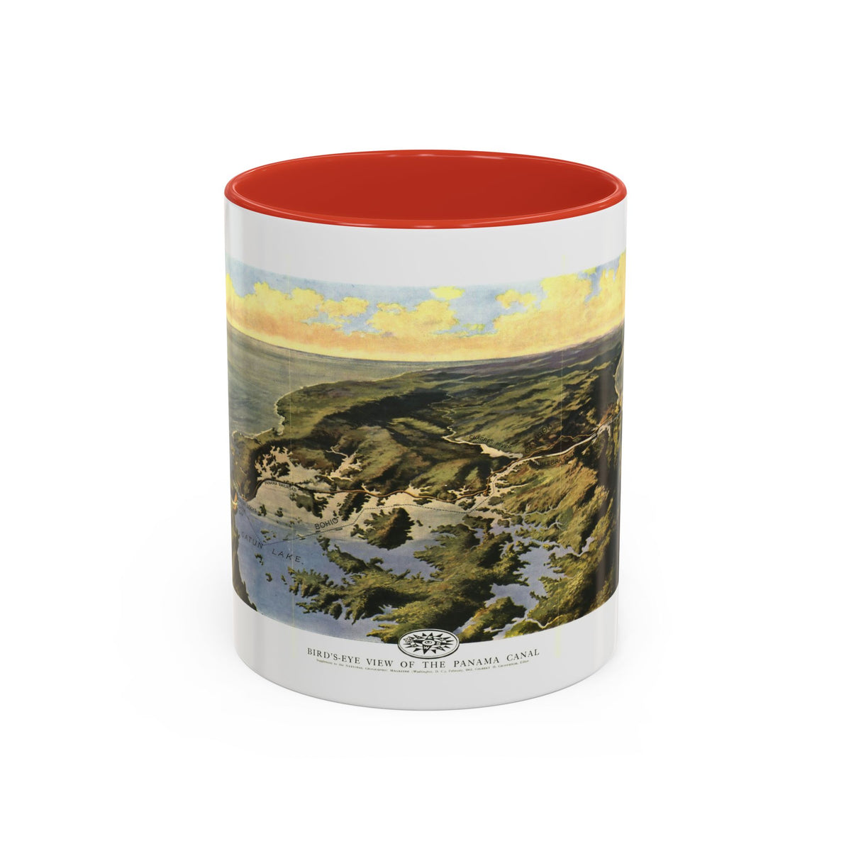 Central America - Panama Canal (1912) (Map) Accent Coffee Mug