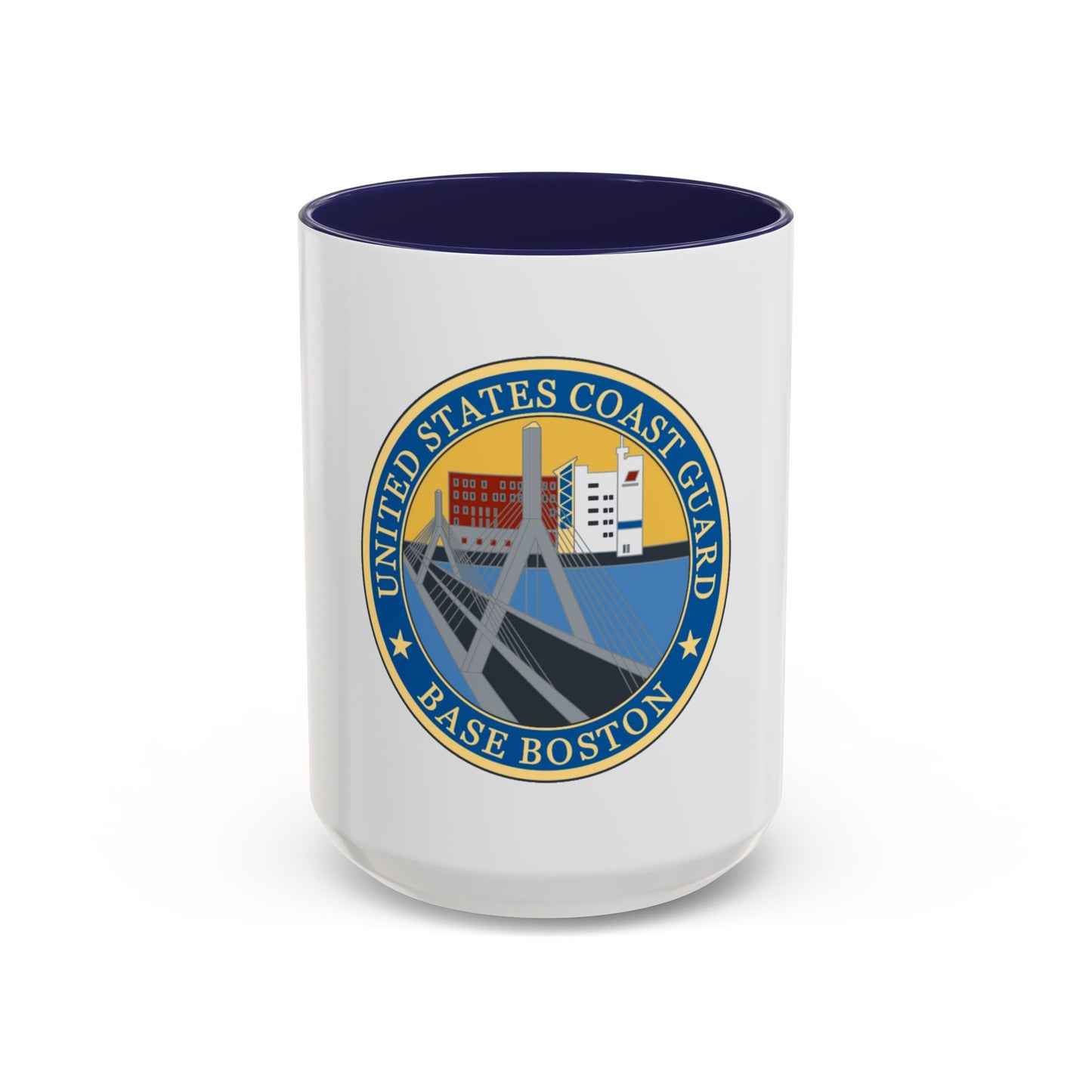 USCG Base Boston (U.S. Coast Guard) Accent Coffee Mug